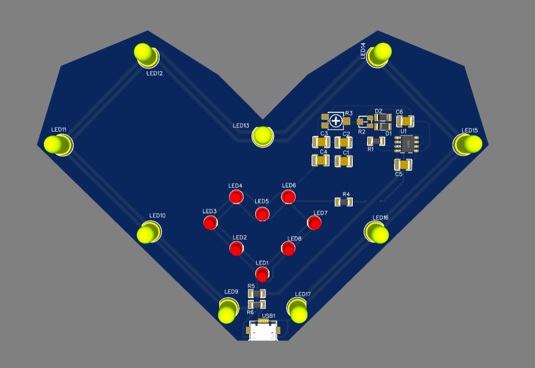 3D View of the Final PCB Design