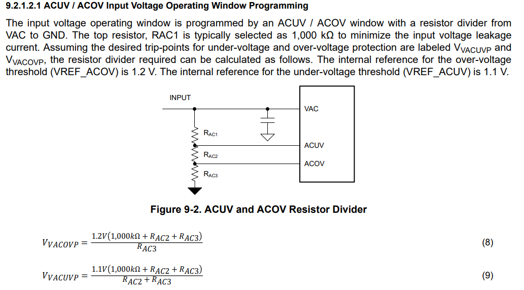 ACUV / ACOV protection circuit