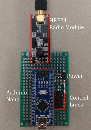 nRF24 payload control board