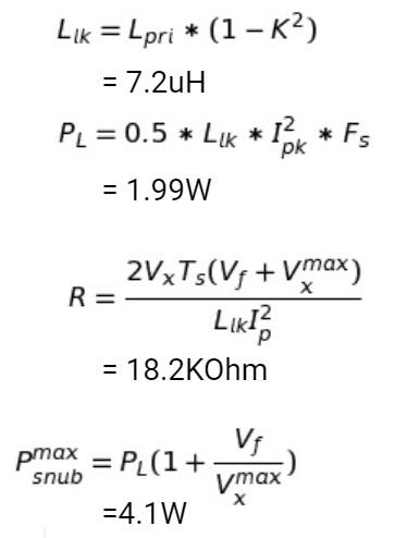 Snubber Design Equations